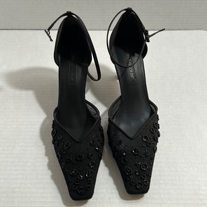 Enzo Angiolini like new Black Beaded Heel.  Size 6.5